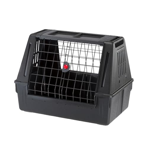 Ferplast ATLAS CAR 80 SCENIC SE Trasportino per Cani da Auto con Doppia Finestra, Portaoggetti, Maniglie, Doppia Apertura Scorrevole con Chiusura Sicura, Max 20 kg, 82 x 51 x h 61 cm