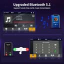 Fuluku 2 DIN Autoradio mit Wireless CarPlay Android Auto& MirrorLink, 7 Zoll Touchscreen Radio mit Bluetooth/FM/AUX/TF/Rückfahrkamera/SWC - 3