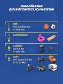 MICHELIN Air Power Max Hybrid Li-Ionen Akku-Kompressor mit Jump Starter & Powerbank – 3in1 Starthilfe, Luftpumpe 9,9 bar & 10.000 mAh Powerbank für Auto, Motorrad & Fahrrad - 6