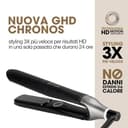 ghd Chronos, Piastra Capelli Professionale con Lamelle in Ceramica, Finish Ultra-Gloss, Tecnologia HD Predittiva per uno Styling Veloce, Piega Morbida e Lucente Senza Danni da Calore Estremo, Nero - 2