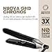 ghd Chronos, Piastra Capelli Professionale con Lamelle in Ceramica, Finish Ultra-Gloss, Tecnologia HD Predittiva per uno Styling Veloce, Piega Morbida e Lucente Senza Danni da Calore Estremo, Nero - 2