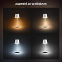 Philips Hue White & Color Ambiance Go Tragbare Tischleuchte (530 lm), dimmbare LED Leuchte für das Hue Lichtsystem mit 16 Mio. Farben, smarte Lichtsteuerung über Sprache oder App, weiß - 9