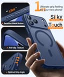 CANSHN Cover Magnetica per iPhone 17 Pro Max(6,9 Pollici), Compatibile con MagSafe, [Protezione Completa Della Fotocamera], Custodia Traslucida Opaca Protettiva Sottile Antiurto,Blu Profondo - 5