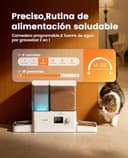 oneisall Distributore automatico per gatti e acqua, 36 tazze/8,5L, 2 in 1, per cibo pulito e acqua fresca, grande capacità, 5 l, dispenser di cibo per gatti e fontana a gravità da 3,5L per animali - 2