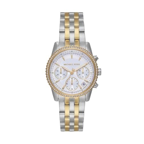 Michael Kors Women's Mini Bryant Chronograph, Two-Tone Stainless Steel Watch, MK7532