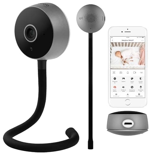 Lionelo Care Babyline Smart Smart, Baby Monitor, Baby Camera Wi-Fi, Applicazione mobile, Rilevazione di movimento e rumore, Visibilità al buio