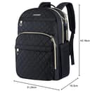 KROSER Laptop Rucksack Damen 15,6 Zoll Stilvoller Tagesrucksack, Wasserabweisender Nylon Schulrucksack Rucksack für Reisen/Business/Damen/Mädchen-Schwarz - 8