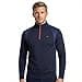 Calvin Klein Baselayer a Strato Uomo 2025 Micro Grid- Blu Navy/Arancione - M - 2