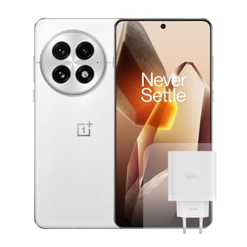 OnePlus 13 5G Smartphone, 16GB+512GB, display QHD da 6,82 pollici a 120 Hz, Snapdragon 8 Elite, batteria da 6000 mAh, fotocamera posteriore 50 MP + OIS + 3x, con caricabatterie da 100 W, Bianco Artica