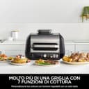 Ninja Foodi Max PRO Griglia, Piastra e Friggitrice ad Aria con Sonda Digitale, 3.8L, 7 Funzioni, Cottura Arrosto, Al Forno, Parti Lavabili in Lavastoviglie, Argento/Nero, AG651EU - 2