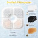 25 Stück katzenbrunnen filter Ersatz für catit pixi trinkbrunnen filter,filter für katzenbrunnen Mit dreifachem Filtersystem, einschließlich Harz und Aktivkohle,Kompatibel mit catit trinkbrunnen, - 4