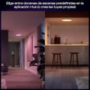 Philips Hue Devote Smart LED Panel Light, Ambiente blanco y de color, redondo 43 cm, 23 W, 2900 lúmenes, marco blanco para iluminación interior del hogar, techo, salón, cocina, pasillo - 4