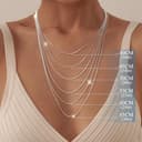 LOLIAS Collar Plata Ley 925 para Mujer y Hombre, Collar Serpiente 1,5 MM Gargantilla Cadena Plata Larga 40CM - 4