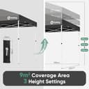 Sekey Pop Up Gazebo with Sides 3m x 3m, Heavy Duty Gazebo with Carry Bag, Instant Setup, Waterproof 1000mm - Marquee Garden Party Tent Outdoor, (Grey, 3x3 with Sides) - 7