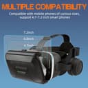 FIYAPOO Occhiali VR 3D con Cuffie, Bambini HD Visore Realtà Virtuale per Film e Giochi, Compatibile con Smartphone Android e iPhone da 4,7 a 7,2 Pollici, Regalo di Natale Perfetto per la Famiglia - 7