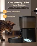 oneisall Automatic Cat Feeder with Stainless Steel Bowl, 3.5L Cat Feeder with Timer ,Pet Food Dispenser for 1-6 Meals a Day, Dry Food Auto Feeders for Cats Dogs - 9