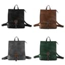 Kiepoar Damen Rucksack Leder Modischemit Mittelgroß Diebstahlschutz, Umhängetasche aus Echtem Handtasche 3-in-1 Lederrucksack für Uni Arbeit Schule Reise - 2