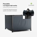 blumfeldt Pantheon Cortina - Gazebo, 3x3m, Telaio in Alluminio, Tetto Regolabile & Tende Laterali, Resistente alle Intemperie, Grigio Scuro/Nero - 4