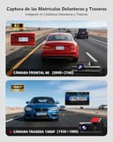 3 Canales Dashcam Cámara Coche 4K STARVIS 2 y HDR - Camara vigilancia Coche 4K Frontal,1080P Interior y Trasero,WiFi 6,GPS,G-Sensor,vigilancia del estacionamiento Las 24 Horas, Tarjeta de 64GB - 4
