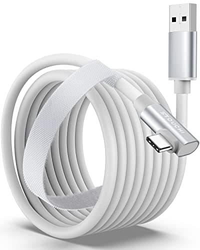 Stouchi Long VR Link Cable 5M Compatible with Meta Oculus Quest 3 Quest 2 PICO 4 USB 3.0 to USB C Data Cable White