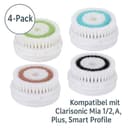 Ersatzbürstenköpfe kompatibel mit Clariso-nic Mia 1/2, Aria, Plus, Smart Profile – Sensitive & Deep Pore Gesichtsreinigungsbürsten – 4 Stück Nylon-Bürstenkopf für sanfte und porentiefe Reinigung - 7