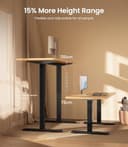 MAIDeSITe höhenverstellbarer Schreibtisch elektrisch mit starken Motor, tischgestell höhenverstellbar 2 teiligen Beinen sowie auch 4 Memory-Steuerung Schreibtisch -T1 Pro(Schwarz) - 4