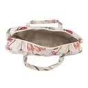 Gegong Borsa portaoggetti fatta a mano per ferri da maglia, in tessuto jacquard con fiori viola, rosa, per trucco, scrivania, viaggi, camera da letto, soggiorno (rosa jacquard) - 4