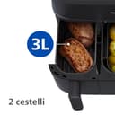 Philips Airfryer Serie 5000 doppio cestello con vapore-Frittura ad aria, cottura a vapore o combinata 19 metodi di cottura; Capacità 9L (3L + 6L), Tecnologia RapidAir Plus, Auto SteamClean (NA550/00) - 5