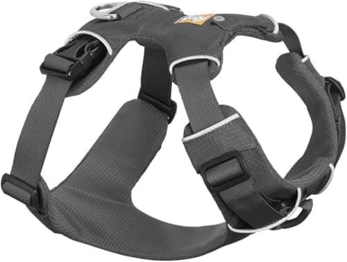 RUFFWEAR Pettorina per Cani, Front Range, Pettorina da Passeggio Imbottita Comoda Regolabile per Tutti i Giorni, 2 Attacchi per Guinzaglio, Fettuccia con Clip, Twilight Grey, XX-Small