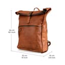 Berliner Bags Utrecht XL Mochila de Piel Auténtica con Compartimento para Portátil y Diseño para Ciclistas, para Hombre y Mujer – Marrón - 8