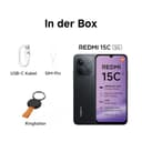 XIAOMI REDMI 15C 5G, Smartphone 4+256GB, Handy mit Android, 6,9" 120Hz Display, MediaTek Dimensity 6300 Prozessor 6nm Octa-Core, 50MP KI-Dualkamera, 6000mAh, Mitternachtsschwarz - 5
