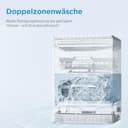 Midea Spülmaschine 60 cm MDWEF1433DSS-WE, Geschirrspüler Freistehend 14 Maßgedecke, Besteckkorb, höhenverstellbarer Oberkorb, Aqua-Stopp, Startzeitvorwahl, Silber - 4