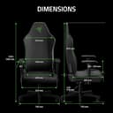 Razer Iskur V2 X NewGen - Ergonomischer Gaming-Stuhl mit atmungsaktivem Gen-2 EPU-Leder mit Cooltouch Technologie - Integrierte Lordosenstütze - Breite Schulterbögen und Sitzfläche | Schwarz - 2