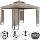 Casaria Gazebo Lorca Padiglione 3x3m in Metallo Resistente Idrorepellente con Pannelli Laterali Tendone da Giardino Feste - 8
