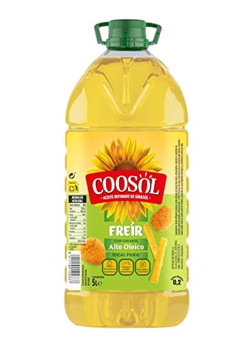 COOSOL - Aceite de Girasol Alto Oleico Especial Freír, Aceite de Girasol para Freír - Garrafa 5L