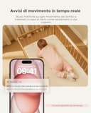 momcozy BM04 Baby Monitor con 2 Telecamere WiFi, 1080P FHD 5 Pollici, Batteria 5000mAh, Controllo via App e Monitor, Zoom 4X, Audio Bidirezionale, Visione Notturna, Zona di Sicurezza - 4