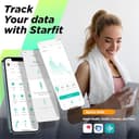 RunStar Bilancia pesapersone e percentuale grasso, Bilancia smart digitale e precisa con ampio display, Analizzatore di 13 dati di composizione corporea, Sync App - 6