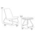 Keter Rio Patio Set, low-level two-seater with table, stylish rattan effect design, easy to assemble and maintain, chair size 77 x 76 x 54 cm, Graphite/Grey - 6