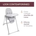 Chicco Polly Armonia Trona Evolutiva para Niños de 0 Meses hasta 40 kg, Trona 3en1, 9 Niveles de altura, 3 Posiciones de reclinado, Reposapiés Regulables, 4 Ruedas, Cierre Compacto, Gris claro - 8