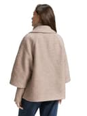 Tom Tailor Damen Bouclé Cape Jacke im 2-in-1-Look - 3