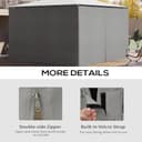 Outsunny 4 Pack Replacement Gazebo Curtains Privacy Panel for Most 3 x 4m Gazebo Canopy Pavillion Outdoor Shelter Sidewalls Accessories Light Grey - 5