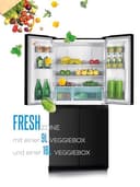Heinrich´s Cross Door Kühlschrank, Kühlgefrierkombination mit 421L Gesamtvolumen, inkl. Total-No-Frost Funktion, 150L Gefriervolumen, LED Beleuchtung, Multi-Airflow und Fresh Converter System, Six - 4