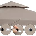 Casaria Gazebo Lorca Padiglione 3x3m in Metallo Resistente Idrorepellente con Pannelli Laterali Tendone da Giardino Feste - 4