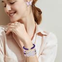 Kitimi Olivia Merch Set para Fans, Pulsera Inspirada en el Álbum de Música Sour Guts Pulsera Morada Rodrigo, Pendientes de Mariposa Morada Pegatinas para Concierto Fan Regalos para Amantes de la - 3