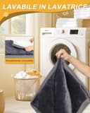 Favodormir Cuccia Cane Interno Taglia Grande Sfoderabile e Lavabile, Ortopedica Cuscino Letto per Cani Base Antiscivolo Materassino Cane Esterno, Grigio Scuro, 104x68x8cm - 6