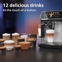 Philips 5400 Series Bean to Cup Coffee Machine – 12 Coffee Varieties, LatteGo Milk Frother, Fastest-to-Clean, Ceramic Grinder, Fully Automatic Espresso & Cappuccino maker – Black, Silver (EP5446/70) - 3