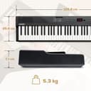 Alesis Pianoforte Digitale 88 Tasti con 480 Suoni, Pianola Altoparlanti, USB MIDI, Leggio per Spartiti o Tablet e Lezioni per Principianti - 7