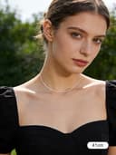 Silvora 1.1mm Cadena Delgada Minimalista Apilable con Colgante Mujer Plata de Primera Ley 925 Collar Delicado Ajustable 61cm Regalo Madre - 2