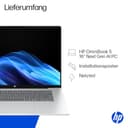 HP OmniBook 5 Next Gen AI Laptop PC, 16 Zoll 2K OLED Touch, Snapdragon X1-26-100 Prozessor (45 NPU-Tops), 16 GB LPDDR5x RAM, 512 GB PCIe SSD, Qualcomm Adreno GPU, Windows 11 Home, QWERTZ, Silber - 14