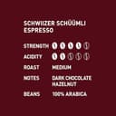 Schwiizer Schüümli Espresso, 100% Arabica Kaffeebohnen, kräftig-intensiv, ideal für Vollautomaten, Stärke 4/5, mittlere Röstung, Rainforest Alliance, 1kg - 3